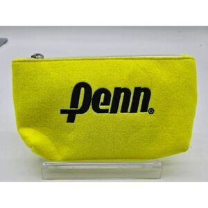 Penn Yellow Fleece Coin Purse With Zipper Closure